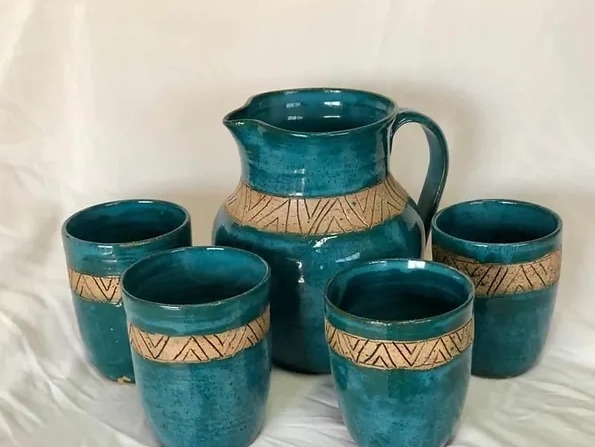 סט קנקן וארבע כוסות